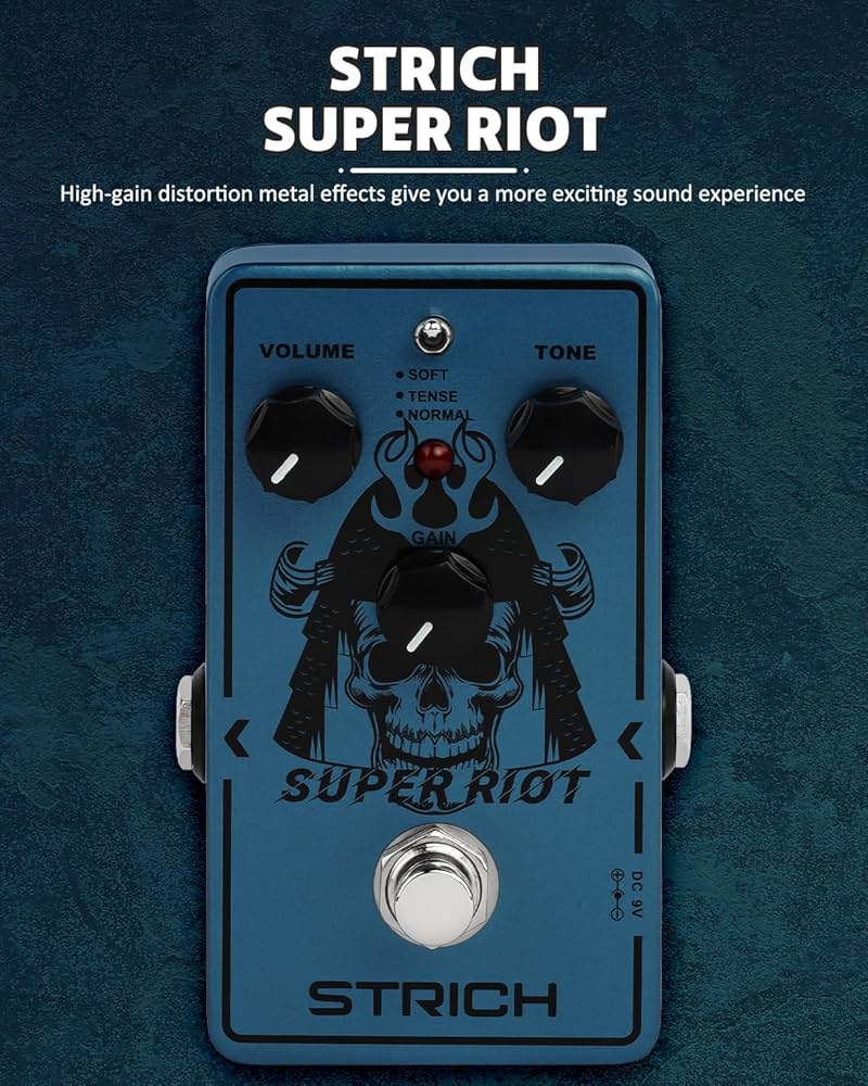 Amazon.com: STRICH SUPER RIOT High Gain Distortion Pedal for
